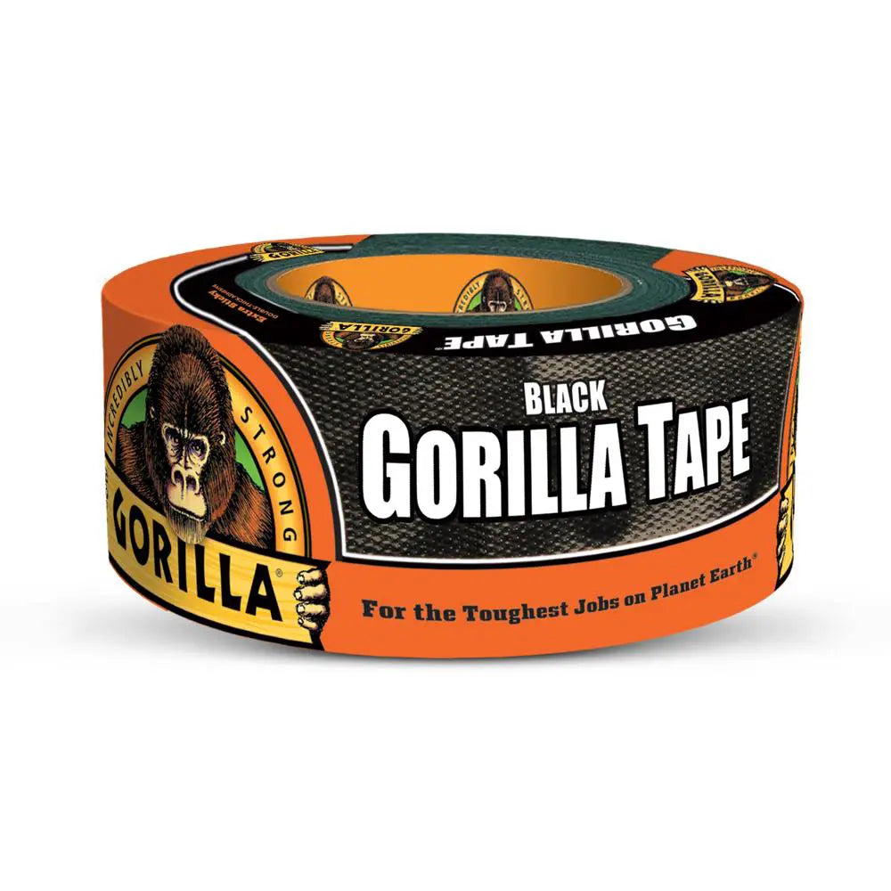 Gorilla Tough & Wide Black Tape, 25yd