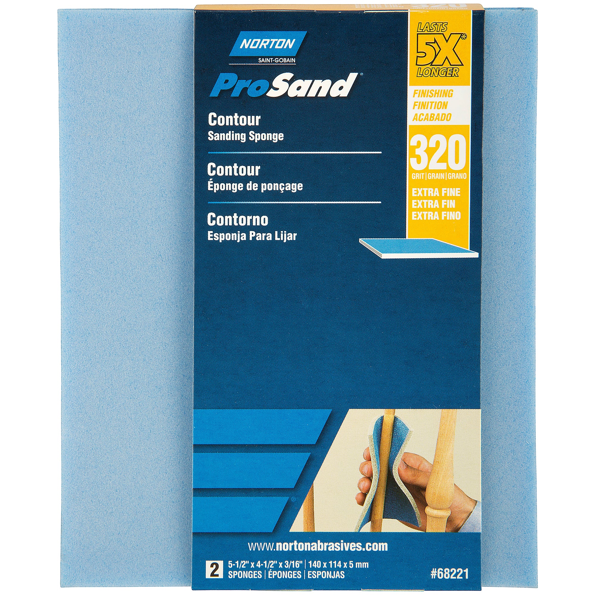 Very Fine 220 Grit Contour Sanding Sponge