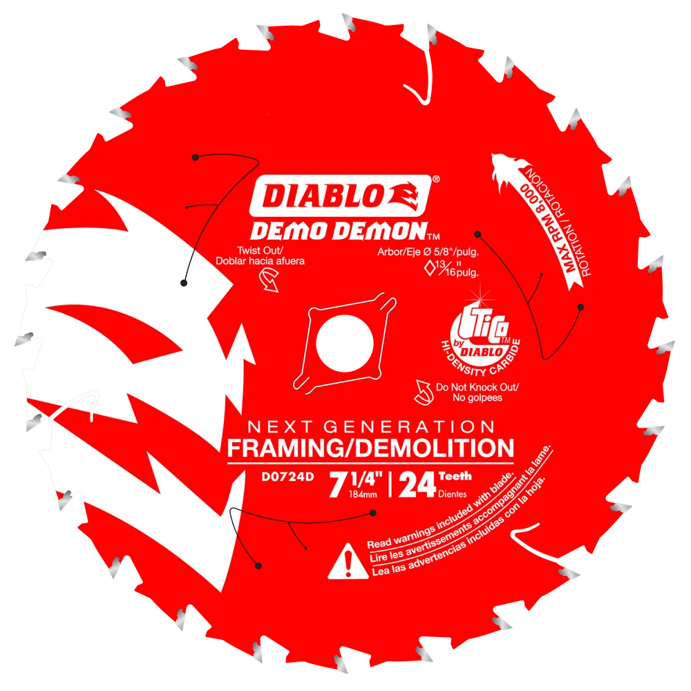 7-1/4" 24 Tooth Demo Demon™ Circular Saw Blade