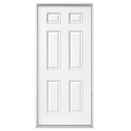 30" Steel Utility Door, 6 Panel Left Hand