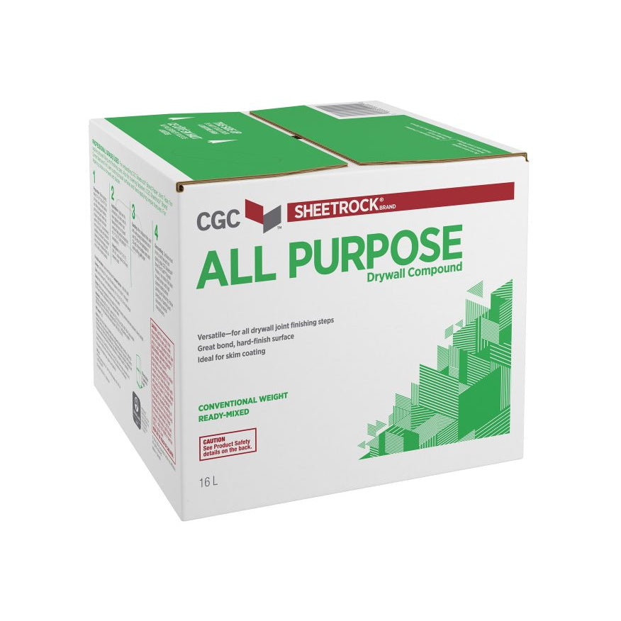 CGC All Purpose Drywall Compound, Formula "B", Ready-Mixed, 16 Liter Carton, 1 Carton