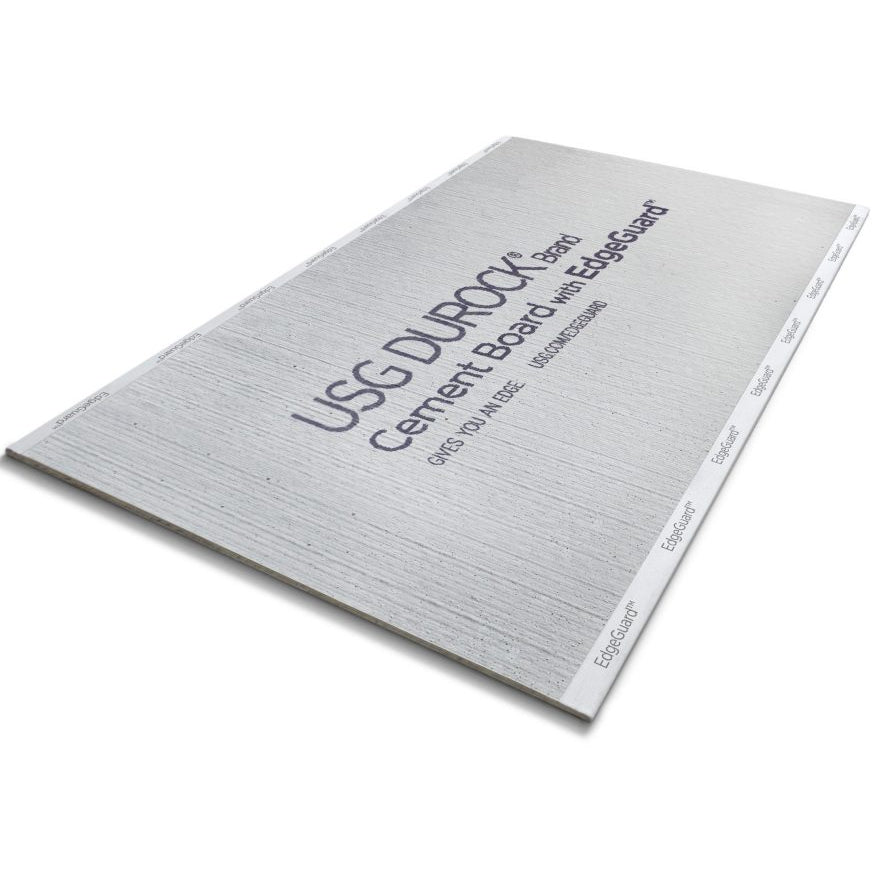 1/4"x3'x5' Durock Brand EdgeGuard Cement Board