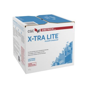 CGC X-Tra Lite Drywall Compound, Ready-Mixed, 17 Liter Carton, 1 Carton