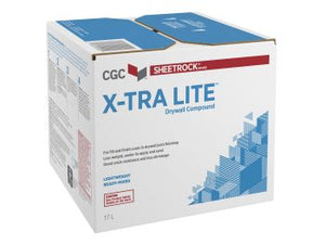 CGC X-Tra Lite Drywall Compound, Ready-Mixed, 17 Liter Carton, 1 Carton