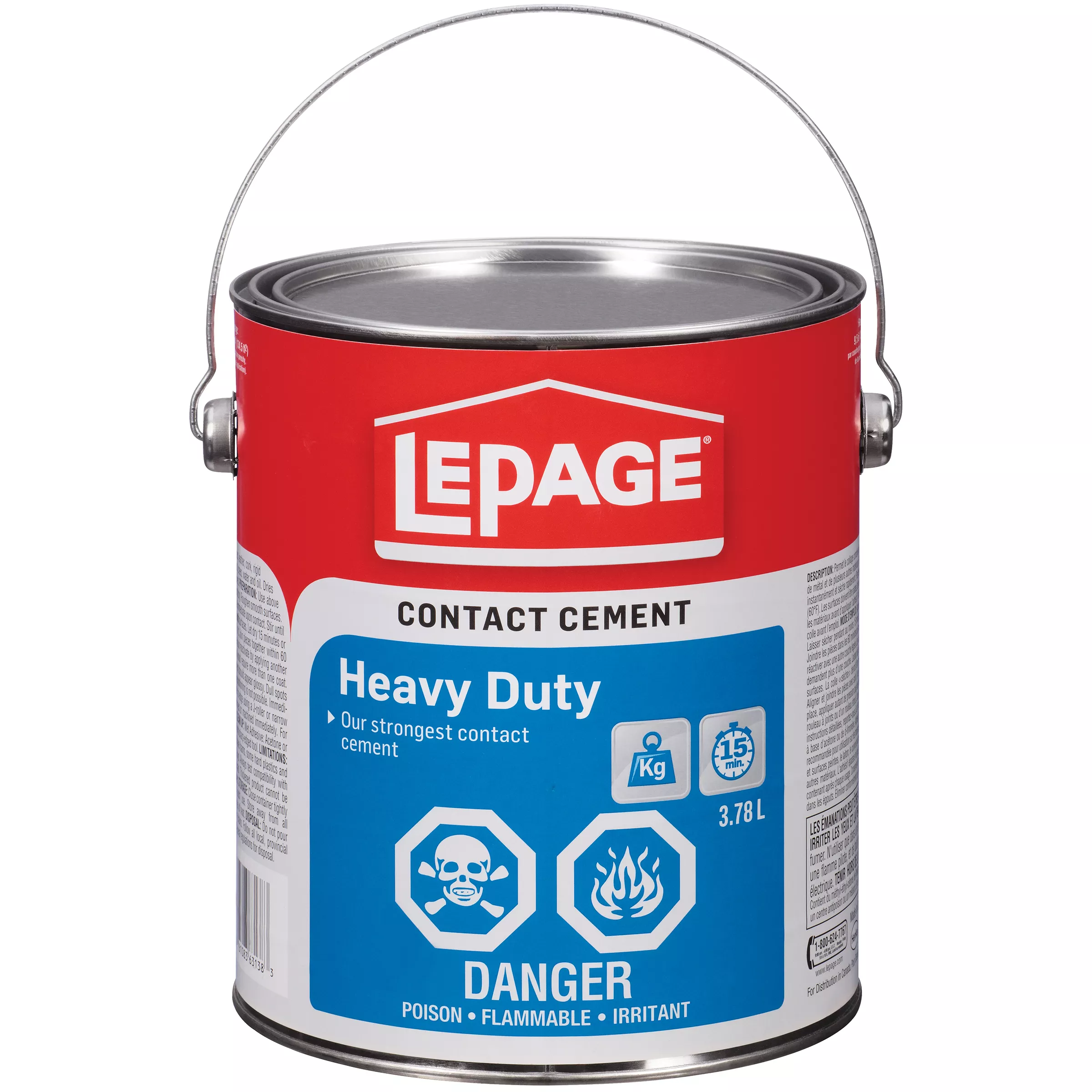 Heavy Duty Contact Cement Heavy Duty, Clear 3.8L