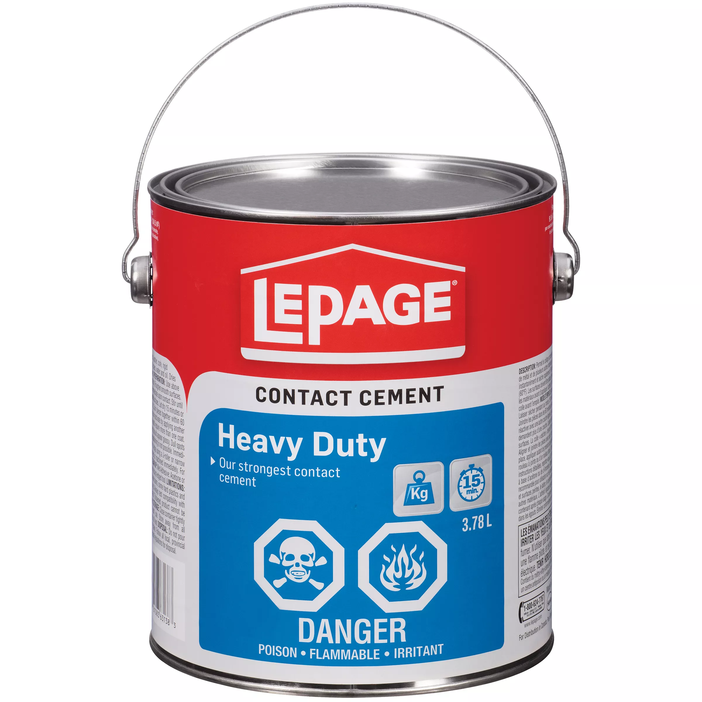 LePage Contact Cement Heavy Duty 3.8L, Clear
