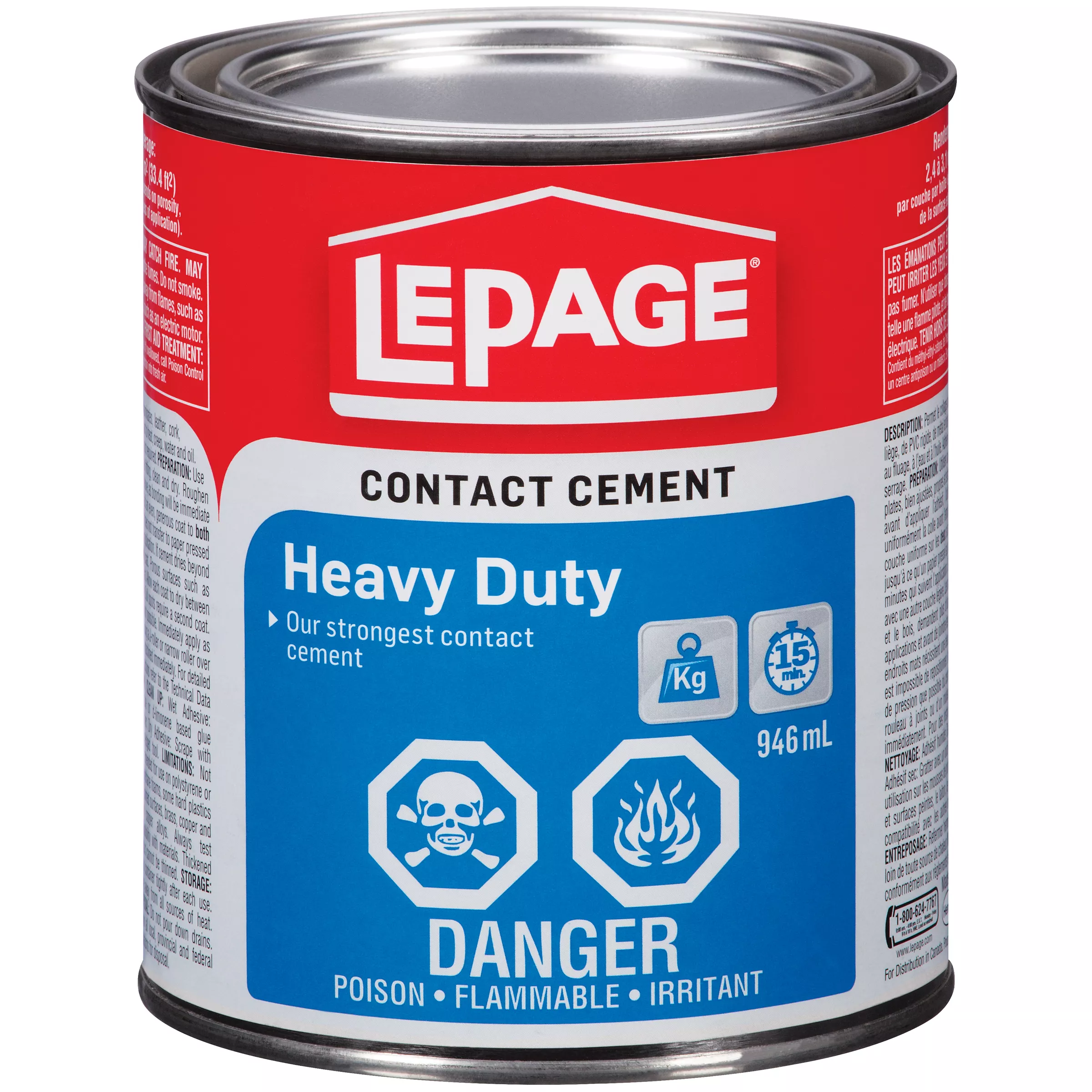 946ml LePage Heavy Duty Contact Cement, Clear
