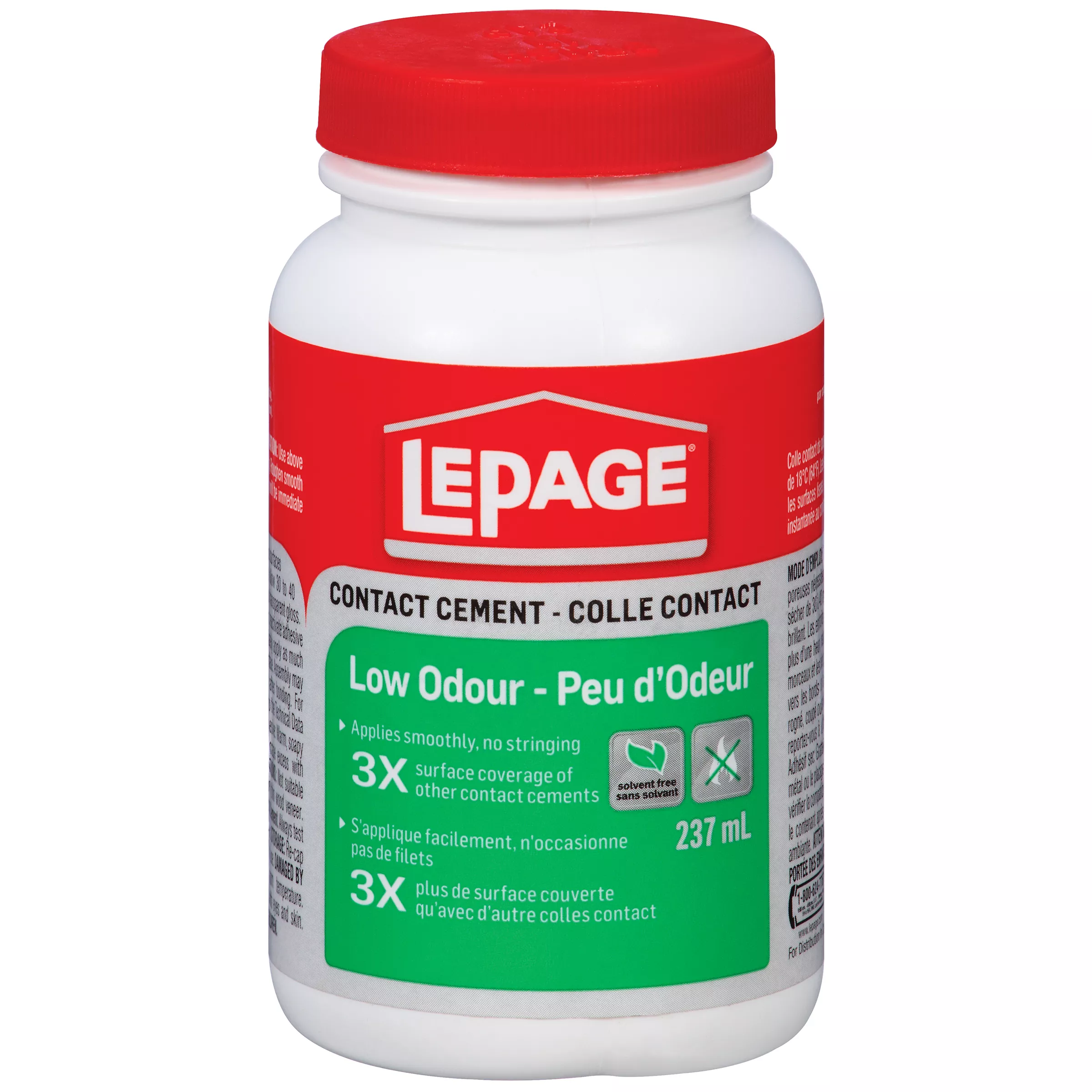 LePage Low Odour Contact Cement 237ml, Clear