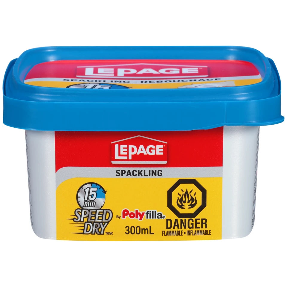 LePage Polyfilla Spackling, Off-white 15 Minute Speed Dry, 300 ml Cartridge, Pack of 1
