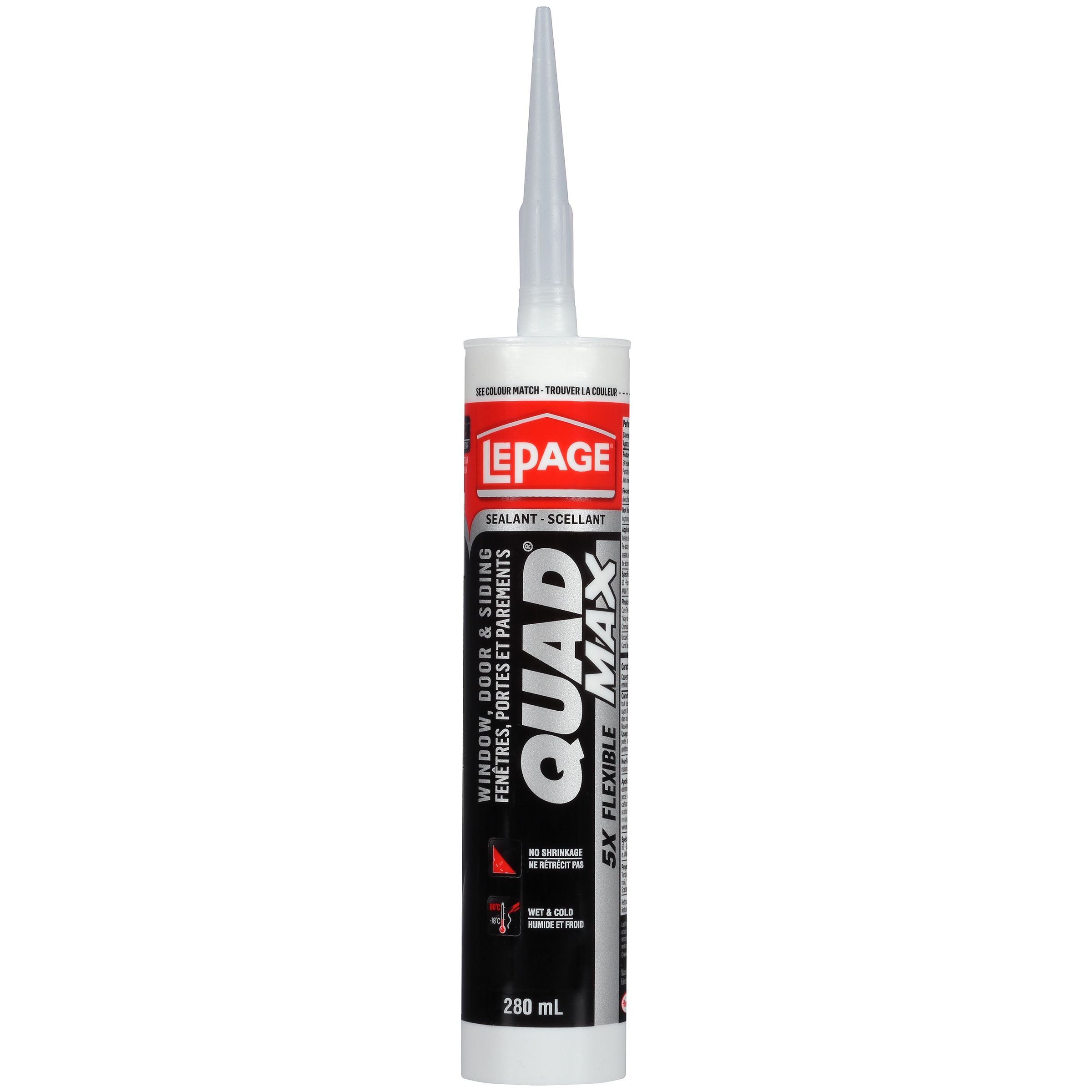 LePage Quad Max Window, Door & Siding Sealant 280ml , White