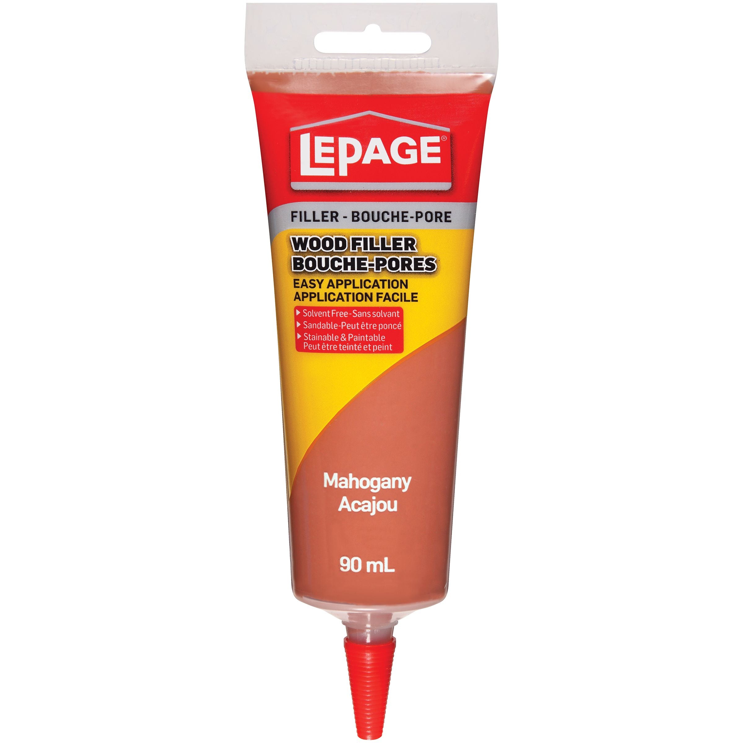 LePage Wood Filler 90ml, Mahogany Tinted