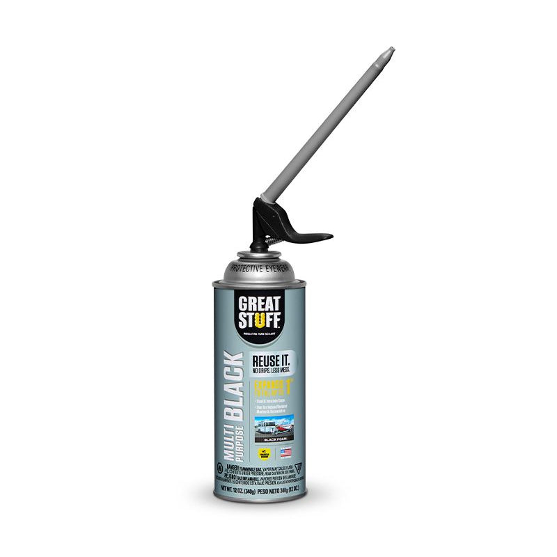 12oz SMART DISPENSER™  Multipurpose Black Insulating Foam Sealant