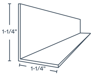 10’ x 1 ¼” x 1 ¼” Trusscore Grey PVC Small Outside Corner Trim