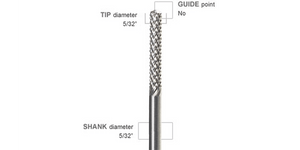 Carbide Wall Tile & Cement Cutting Bit For Rotary Tool, 5/32-in