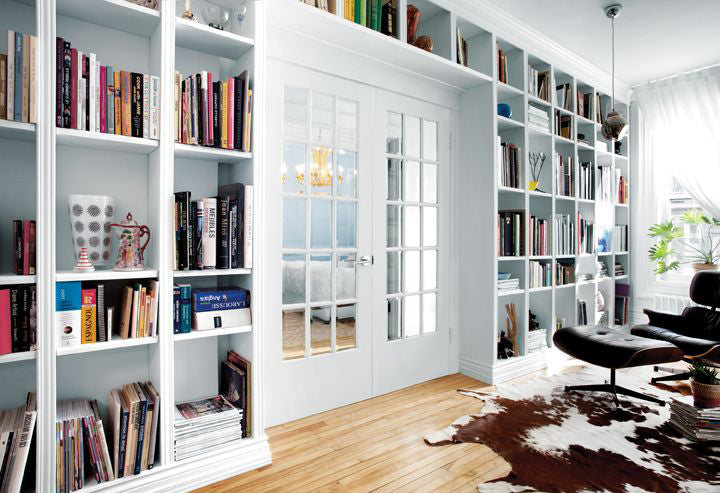 Baseboard trim around double french doors