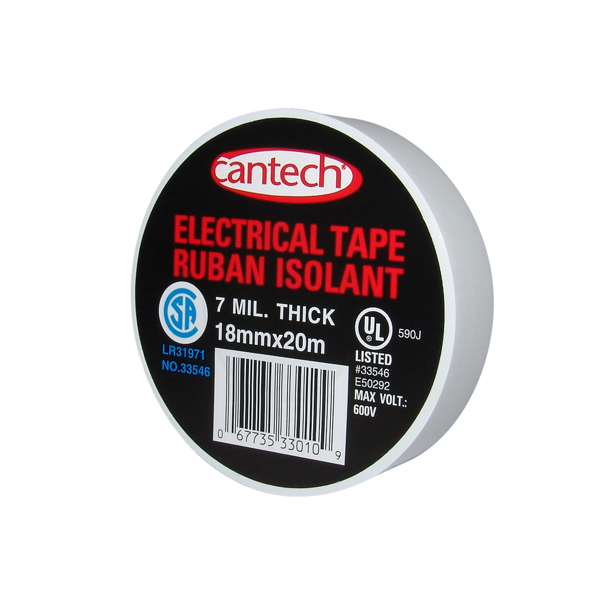 TAPE ELEC 18MMX20M WHT