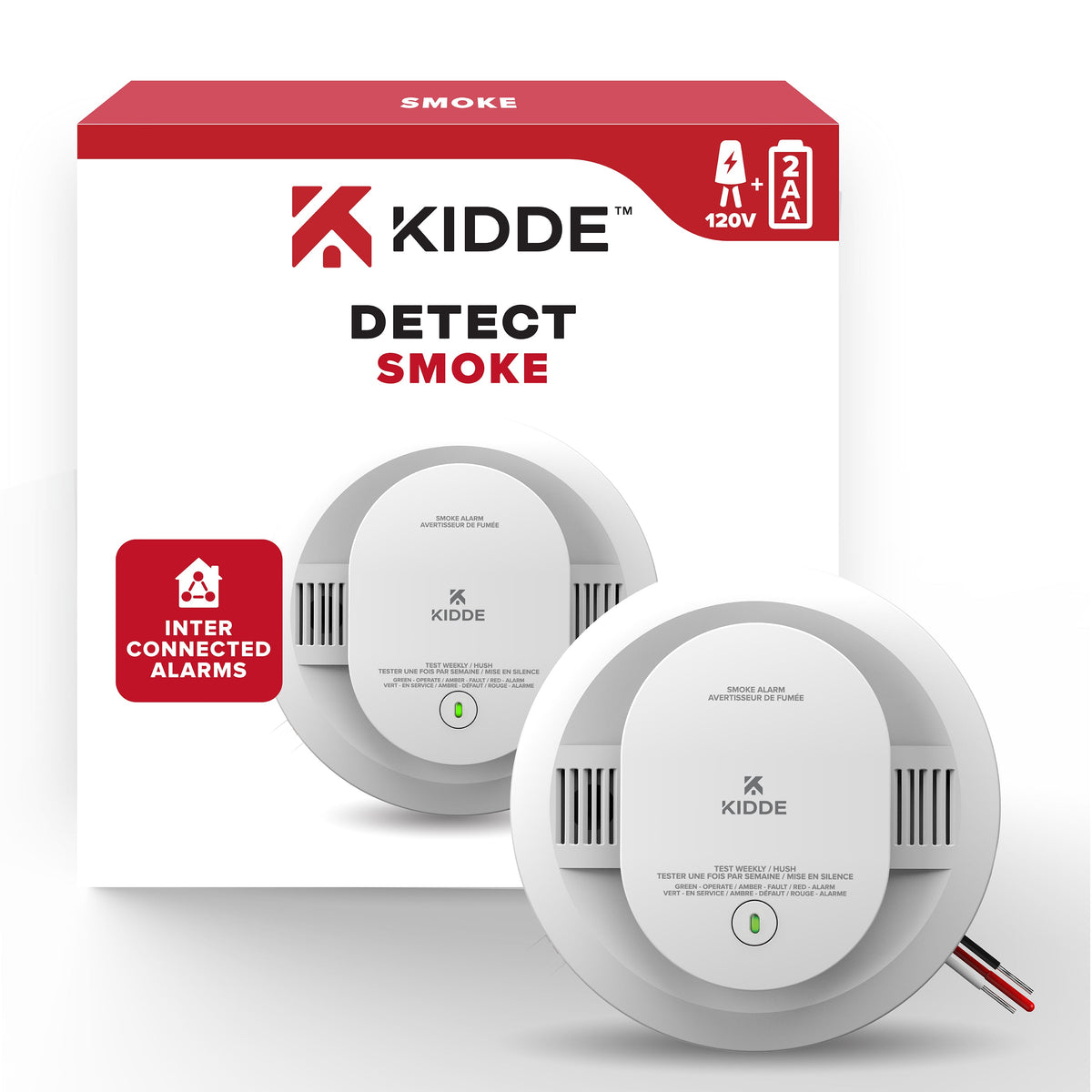 Kidde Smoke Alarm with Battery Backup (2 Pack) Kidde Canada