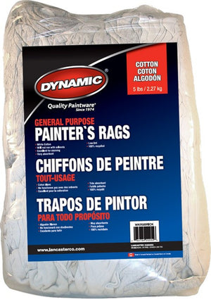 Dynamic Recycled White Cotton General Purpose Rags,  5lb (2.26kg)