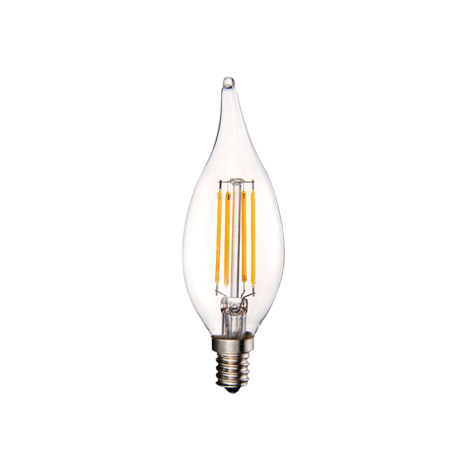 Dimmable LED Bulb E12 5.5W=60W, Filament (2 Pack)