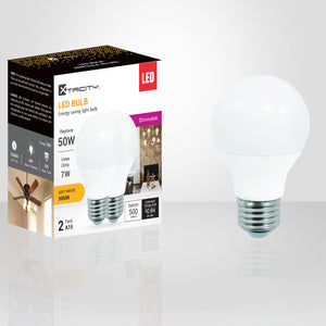 Dimmable LED Bulb A15 7W=50W, Soft White (2 Pack)