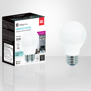Dimmable LED Bulb A15 7W=50W, Daylight (2 Pack)