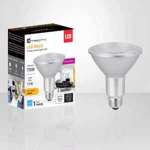 Dimmable LED Bulb PAR30 11W=75W, Soft White (1 Pack)