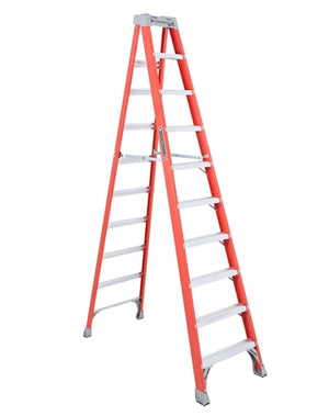 Step Ladder, 10 foot, Fiberglass, Grade 1A (300 pounds)