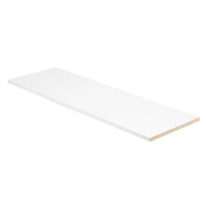 1”x12”x8’ Melamine Particle Board Shelf, White