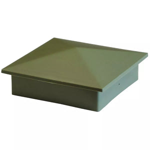 4" Plastic Post Cap Green C030404