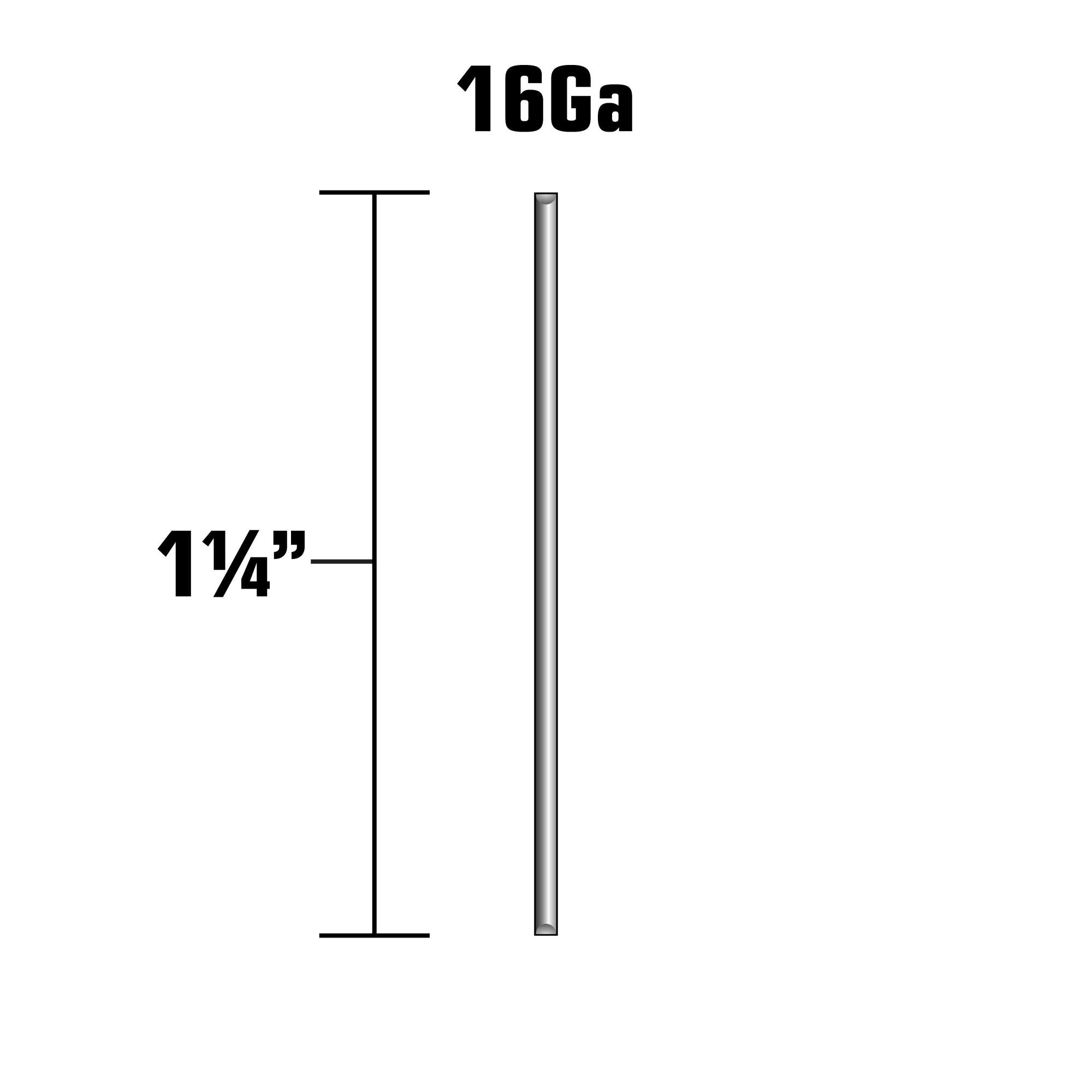 1-1/4" 16ga Straight Finish Nail | 44201SHPT