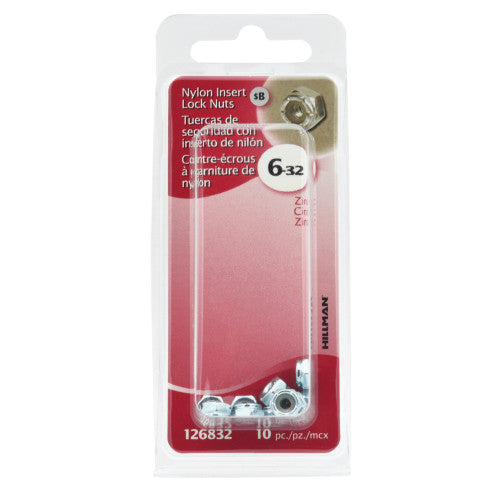 6-32 Nylon Insert Lock Nut (10/Pack)