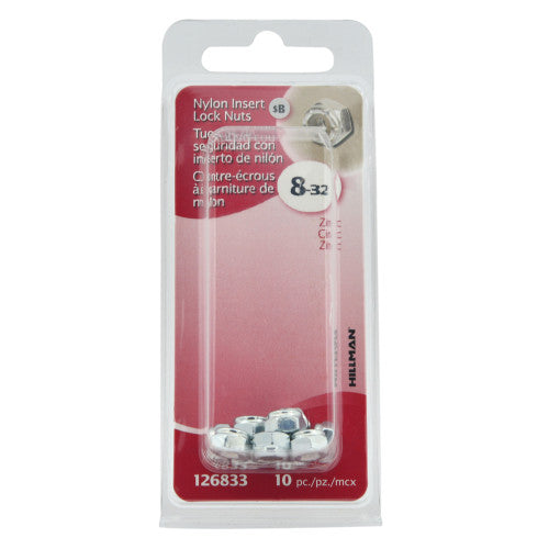 8-32 Nylon Insert Lock Nut (10/Pack)
