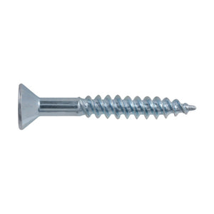 8x1-1/4 Flat Head Zinc Wood Screw (100/Box)