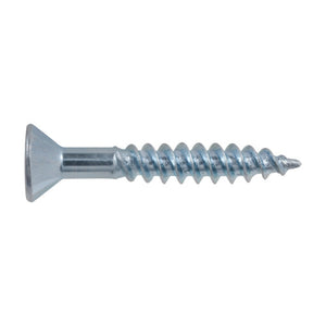 10x1-1/4 Flat Head Zinc Wood Screw (100/Box)