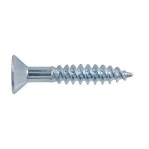 12x1-1/4 Flat Head Zinc Wood Screw (100/Box)