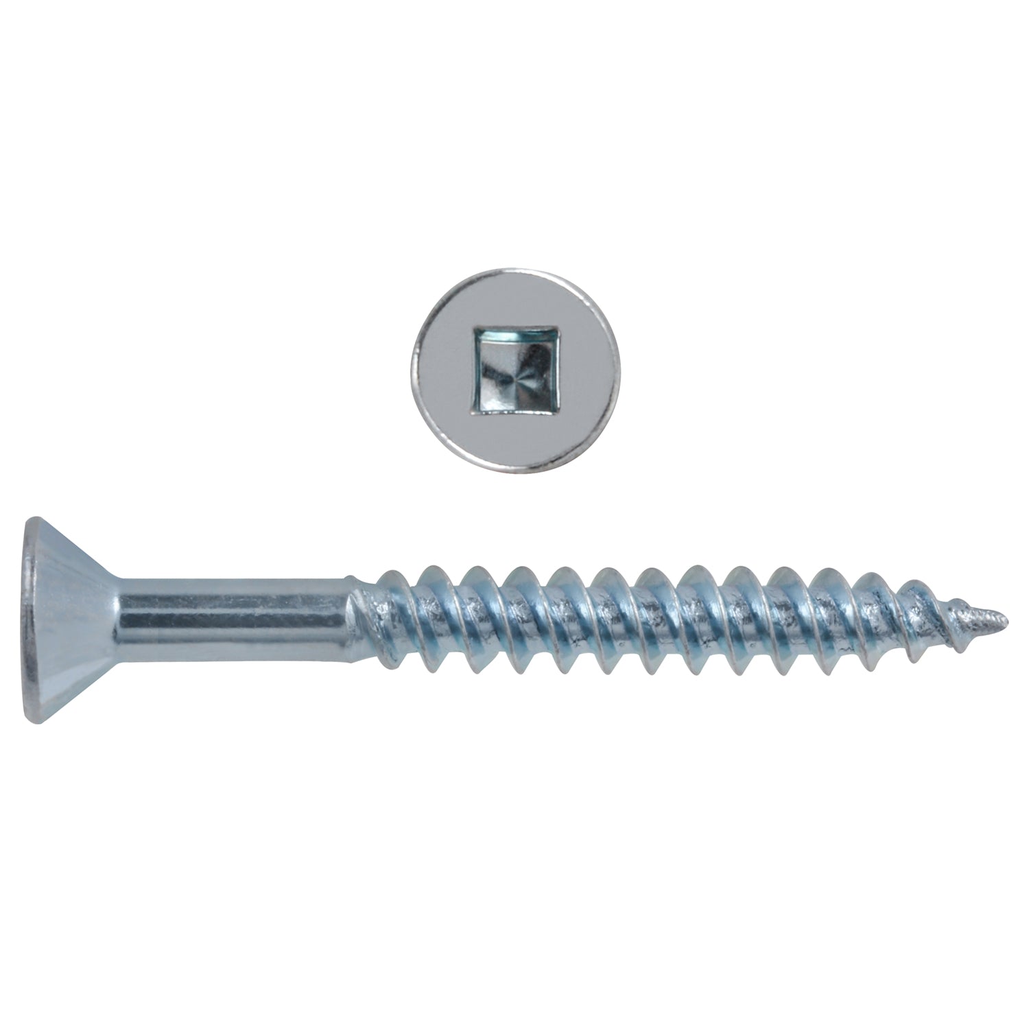 8x1-1/2 Flat Head Zinc Wood Screw (300/Box)