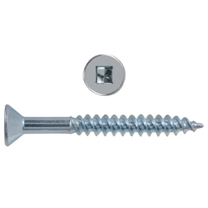 8x1-1/2 Flat Head Zinc Wood Screw (300/Box)