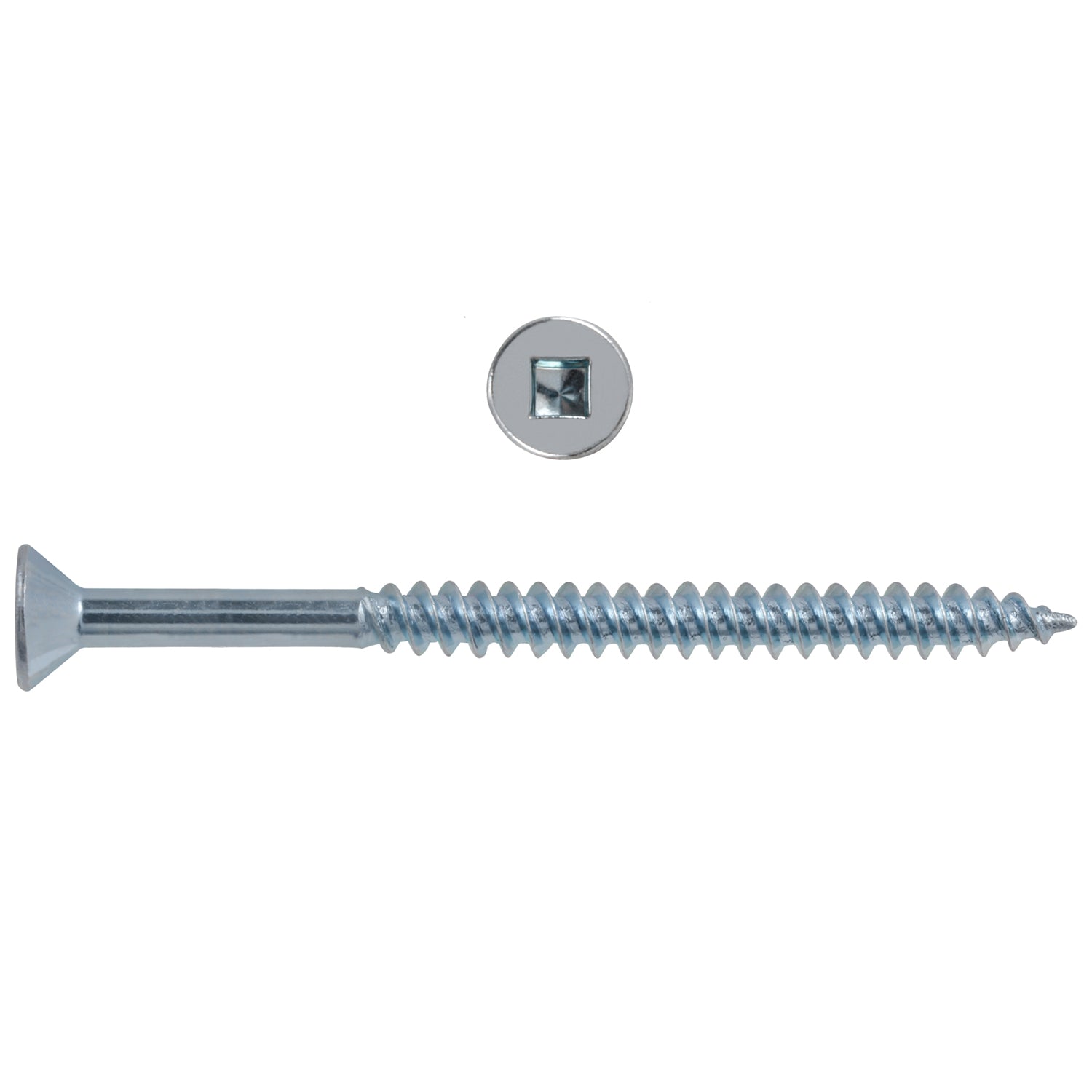 8x2-1/2 Flat Head Zinc Wood Screw (250/Box)