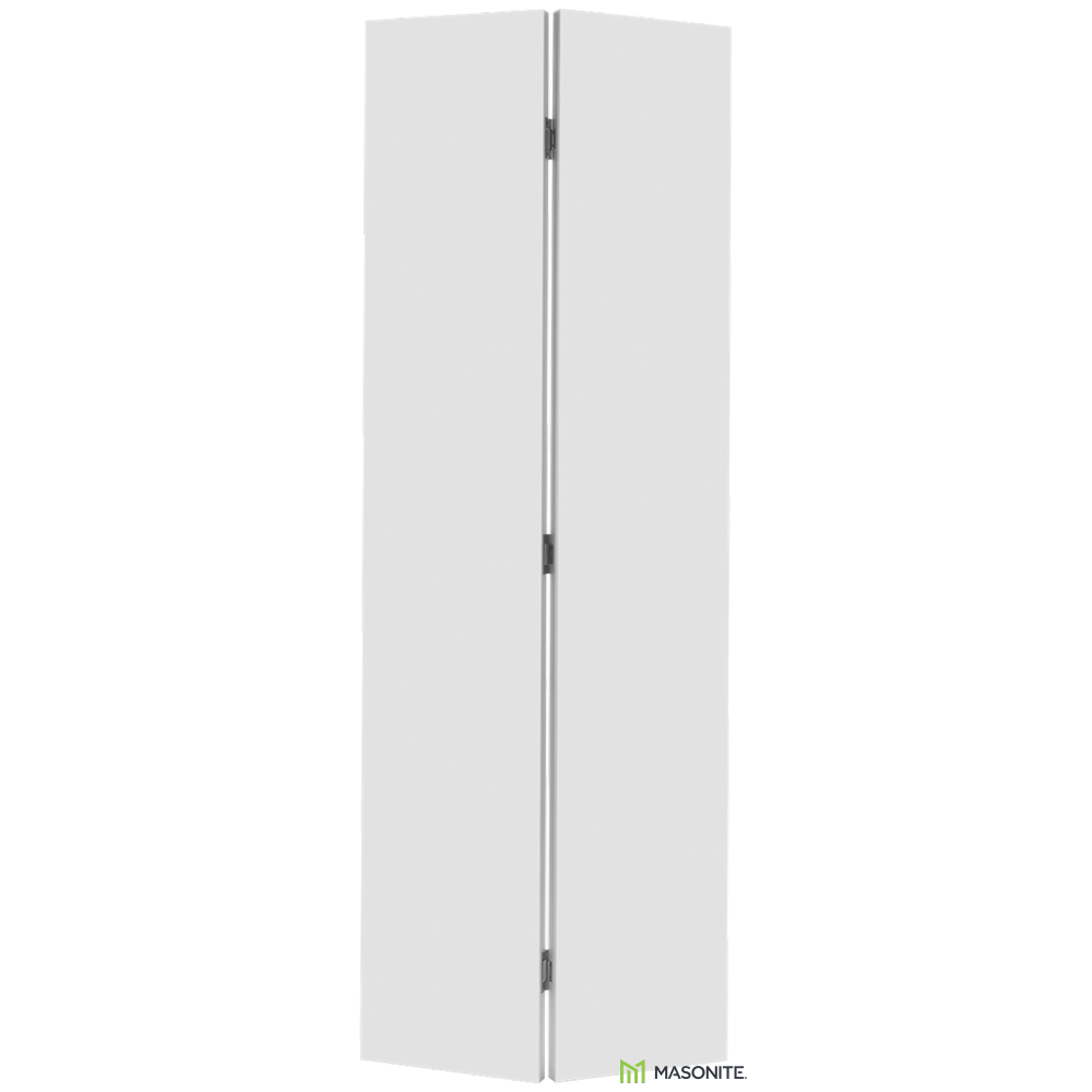 28"x80" Primed Hardboard Flush Bifold Door Hollow Core