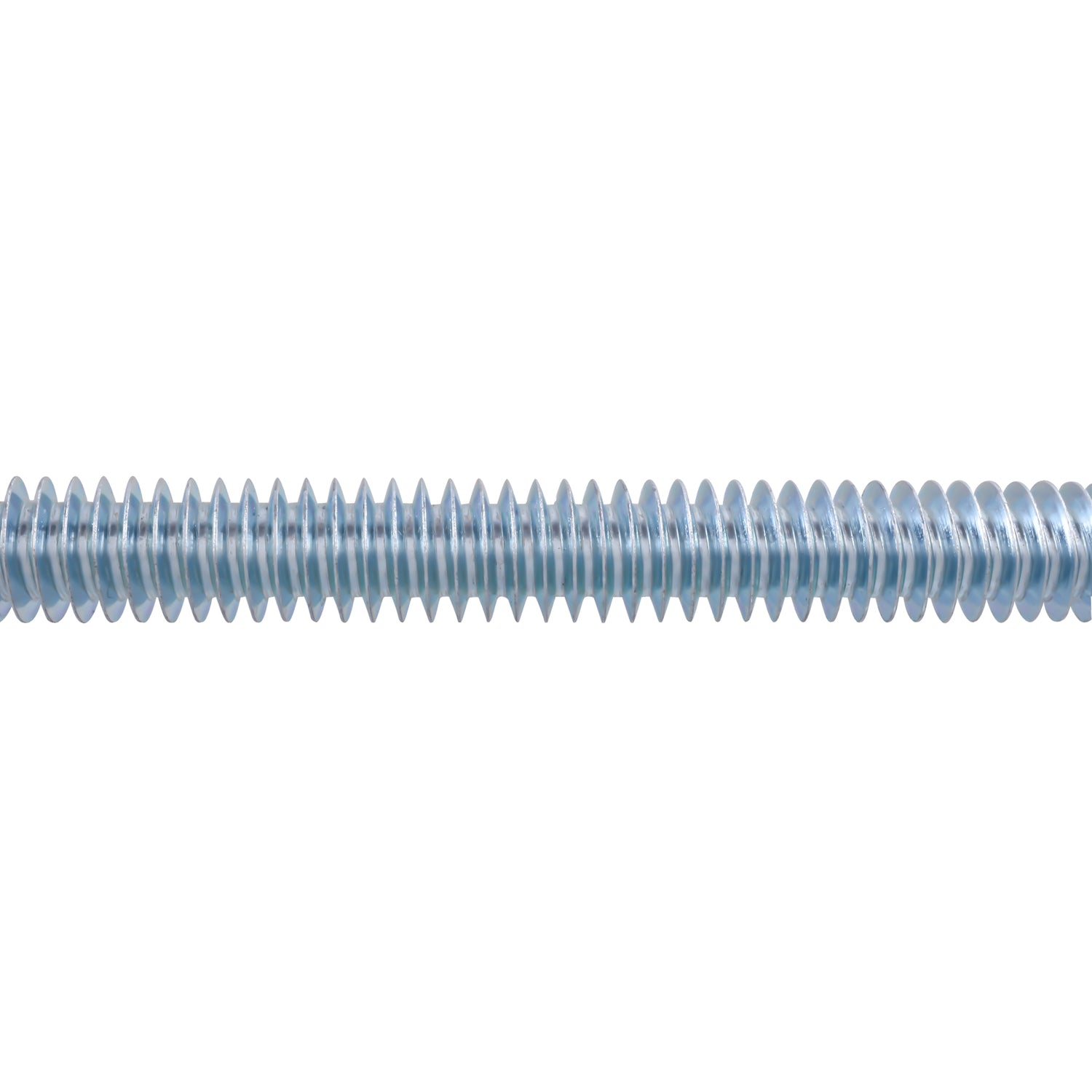 A 1/4″ x 36″ Fully Threaded Steel Rod, Zinc Plated, featuring continuous external threading.