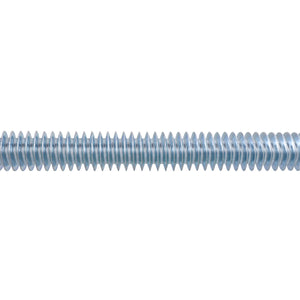 A 1/4″ x 36″ Fully Threaded Steel Rod, Zinc Plated, featuring continuous external threading.