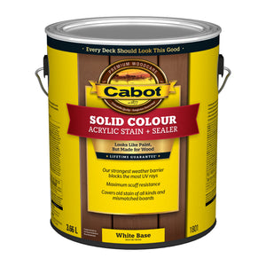 Cabot® Solid Color Acrylic Siding Stain, White Base, 3.78 L