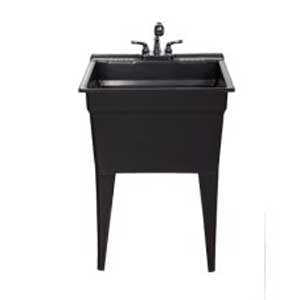 24"x22"x32-1/2" Laundry Tub, Black