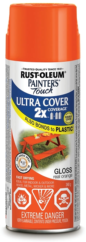 340g Painter's Touch Spray Paint Gloss Real Orange
