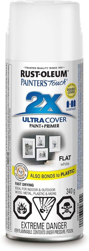 340g Painter's Touch Spray Paint  Flat White