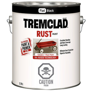 Rust Paint Int/Extr, Flat Black 3.78L