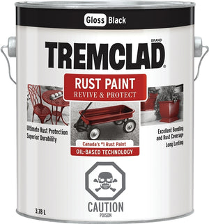 Rust Paint Int/Extr, Gloss Black 3.78L