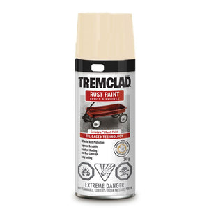 340g Tremclad Rust Paint Spray Can, Gloss Recreational White