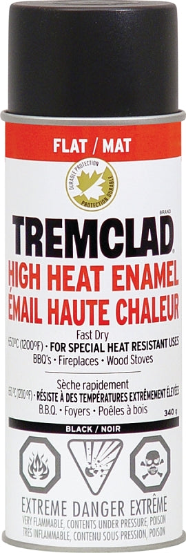 TREMCLAD® High Head Spray Paint, Flat Black 340G