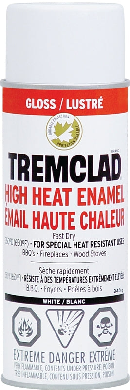 340g Tremclad High Heat Enamal Spray Can Gloss White